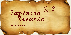 Kazimira Košutić vizit kartica